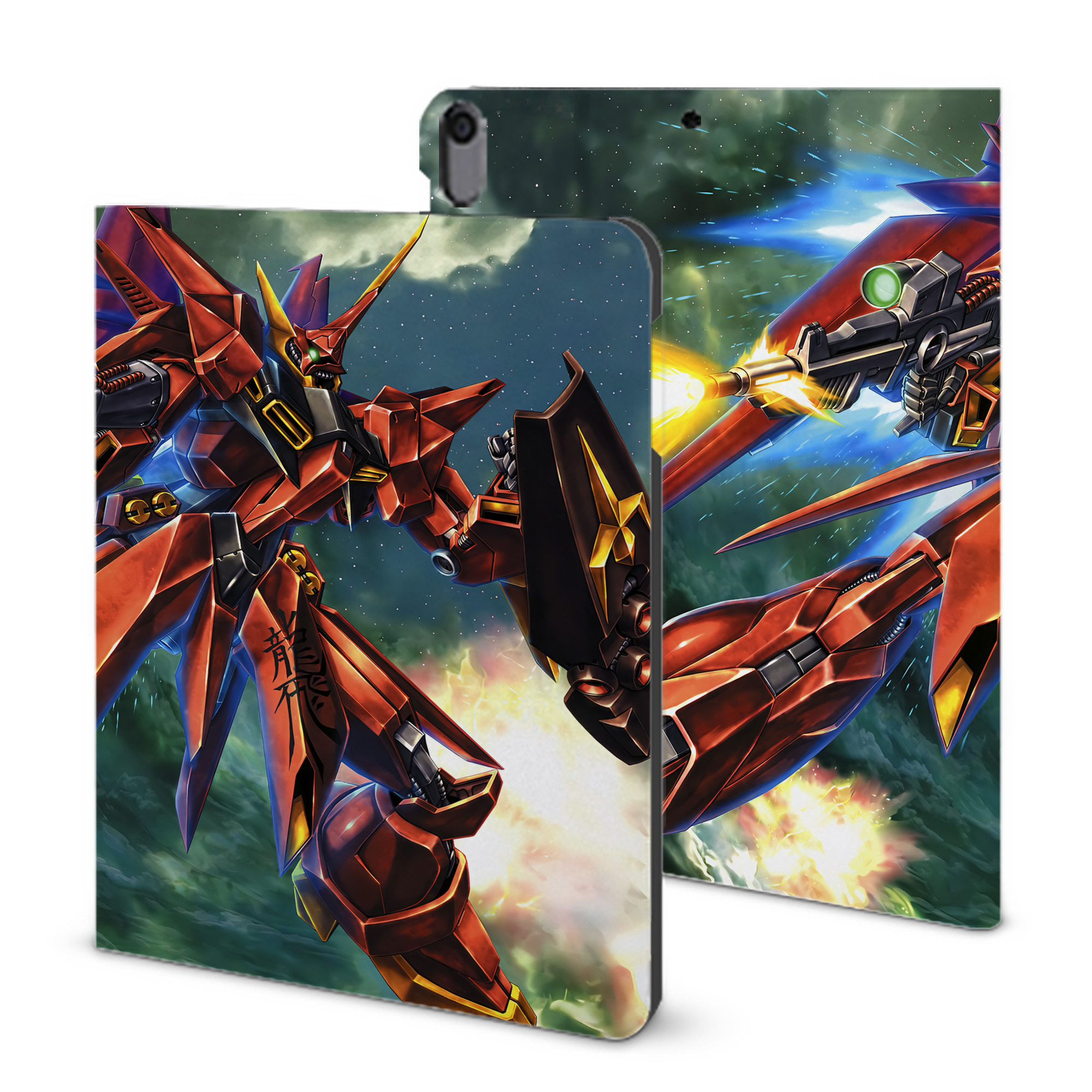 （画像用） 機動戦士ガンダム Mobile Suit Gundam IPad ケース ブック型 PUレザー TPU 耐衝撃 軽量 薄型 ペン収納なし 全面保護 IPad 各モデル対応